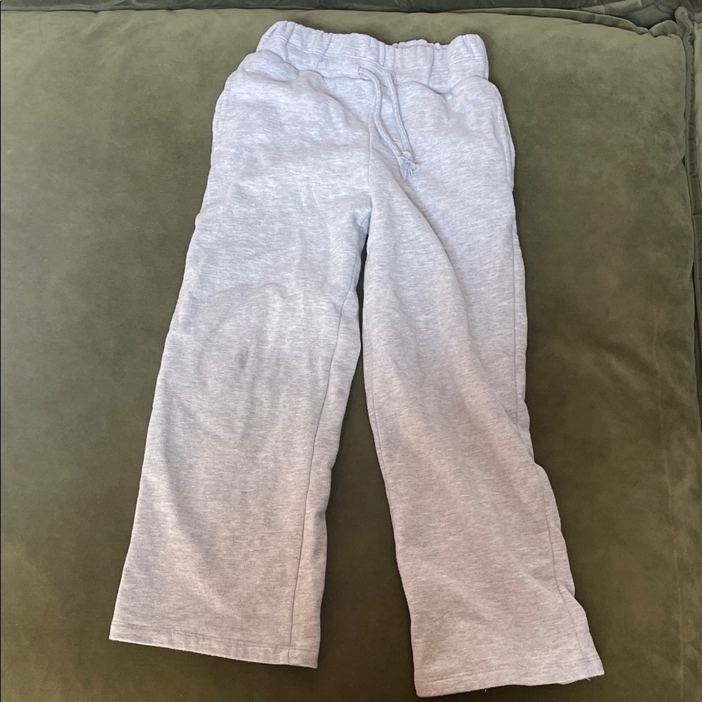 Bixby Kids Light Gray Wide Leg Sweatpants Size 6-7